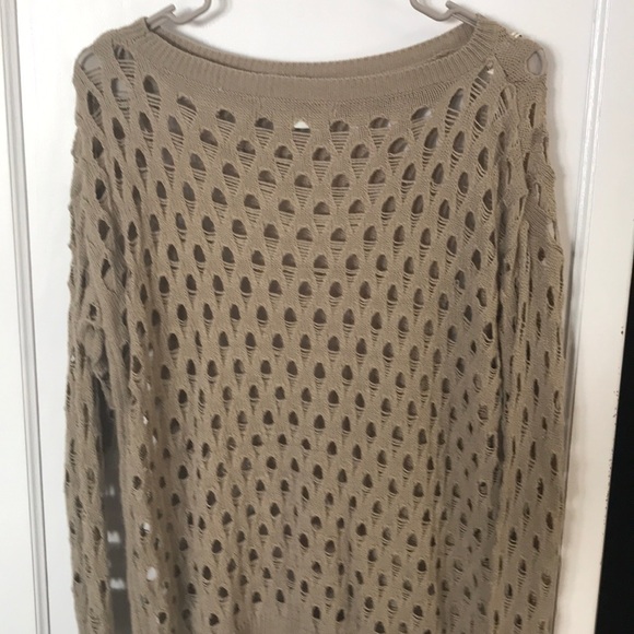 Forever 21 Brown Long Sleeve See Through Blouse SP - Picture 4 of 4